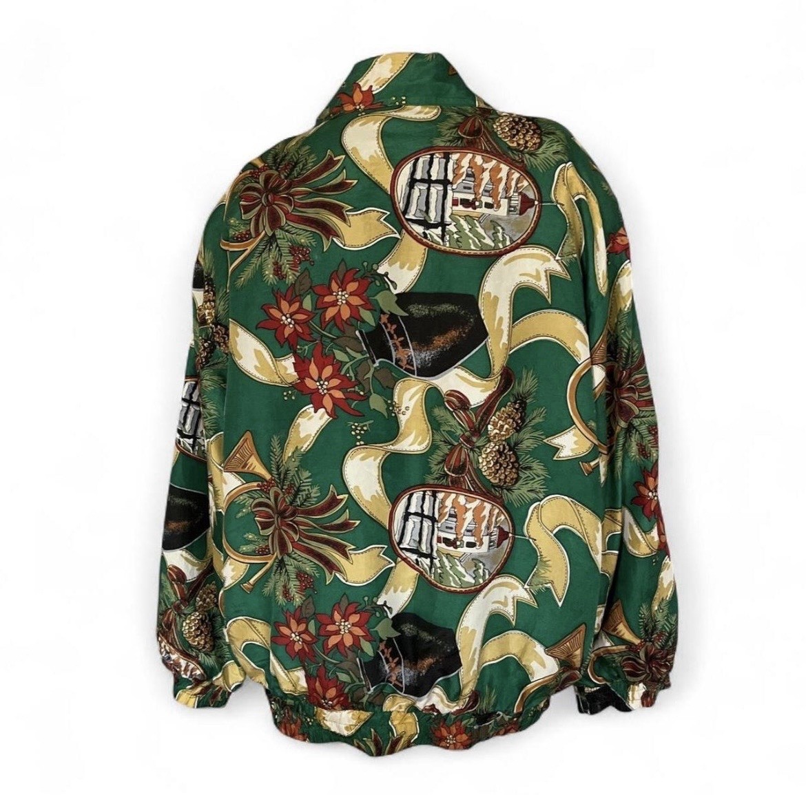 VINTAGE 90s FUDA INTERNATIONAL SILK CHRISTMAS JACKET