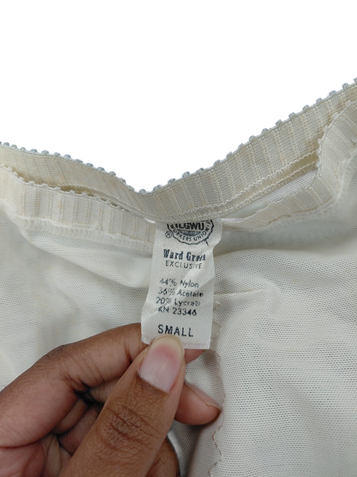 Vintage Ladies Garment Workers Union Open Bottom Girdle With Garter Size S