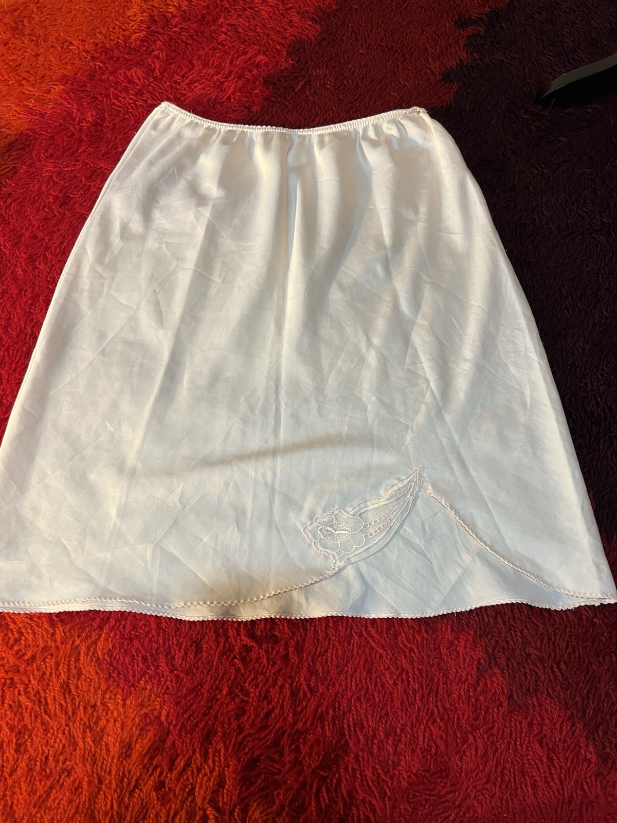 Vtg BODY LITES J.C. PENNEY PINK HALF SLIP LACE Chiffon Satin SILKY SIZE M USA