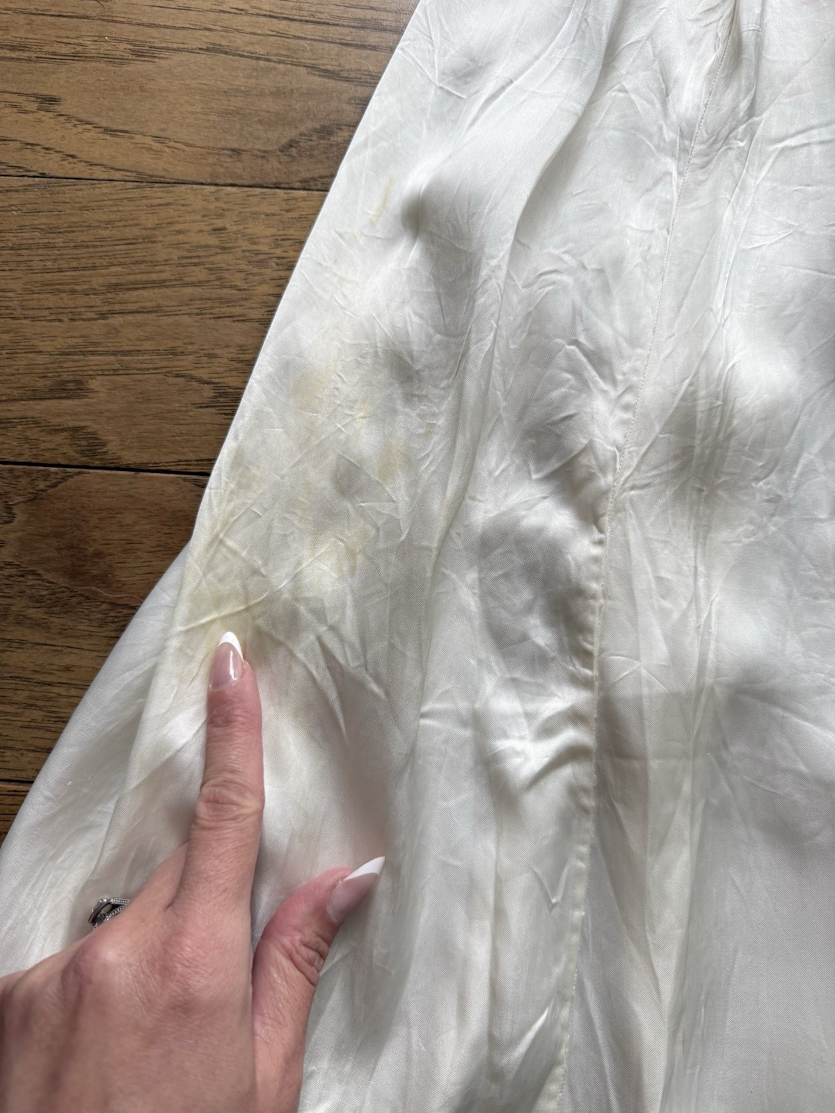 Regal 1930s-1940’s Candlelight Ivory Silk Satin Dress Wedding Gown Bridal Gown