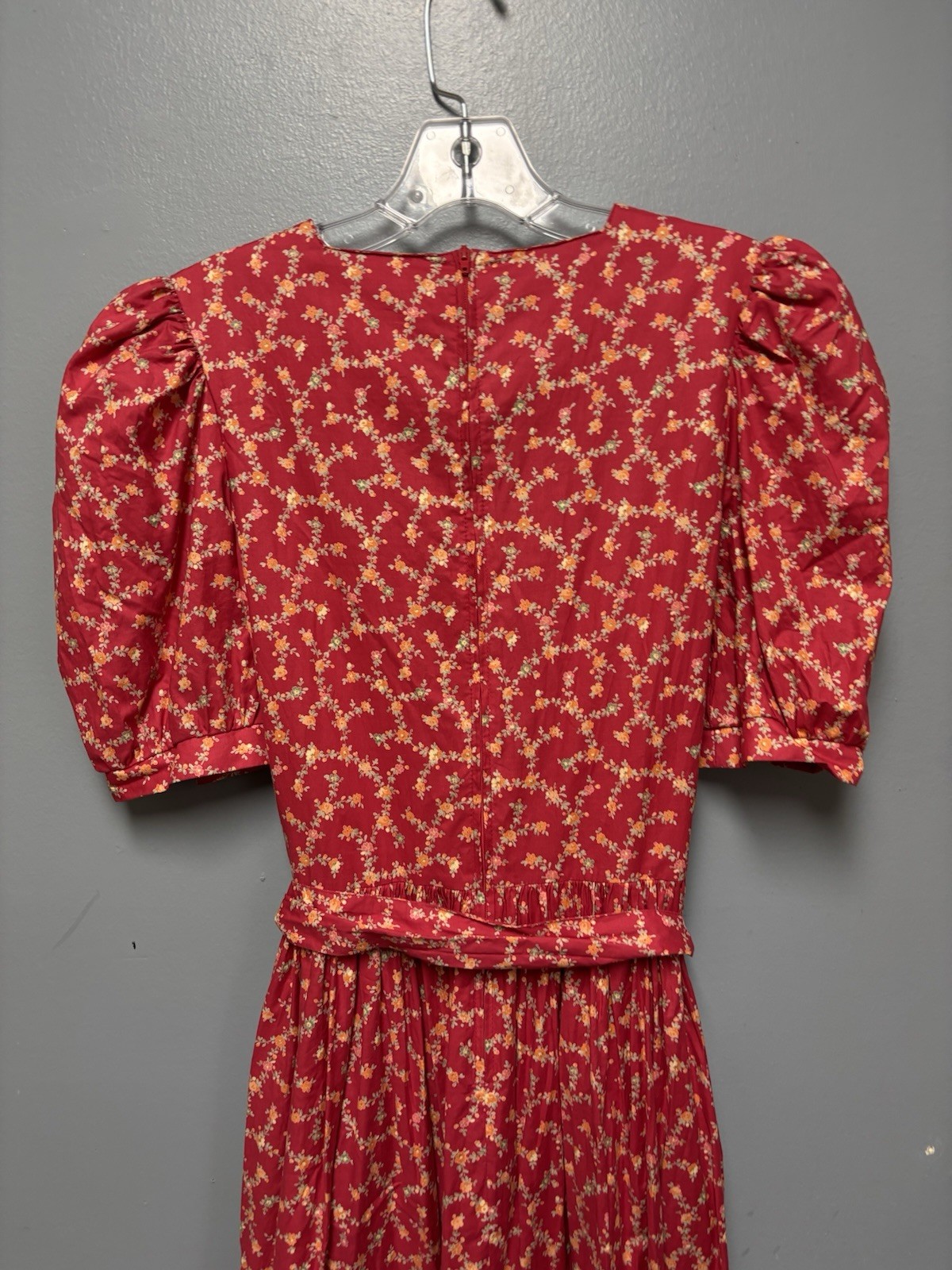 VTG Laura Ashley 1980s Floral Midi Dress Sz 4 Puff Sleeve Romantic VTG Cottage