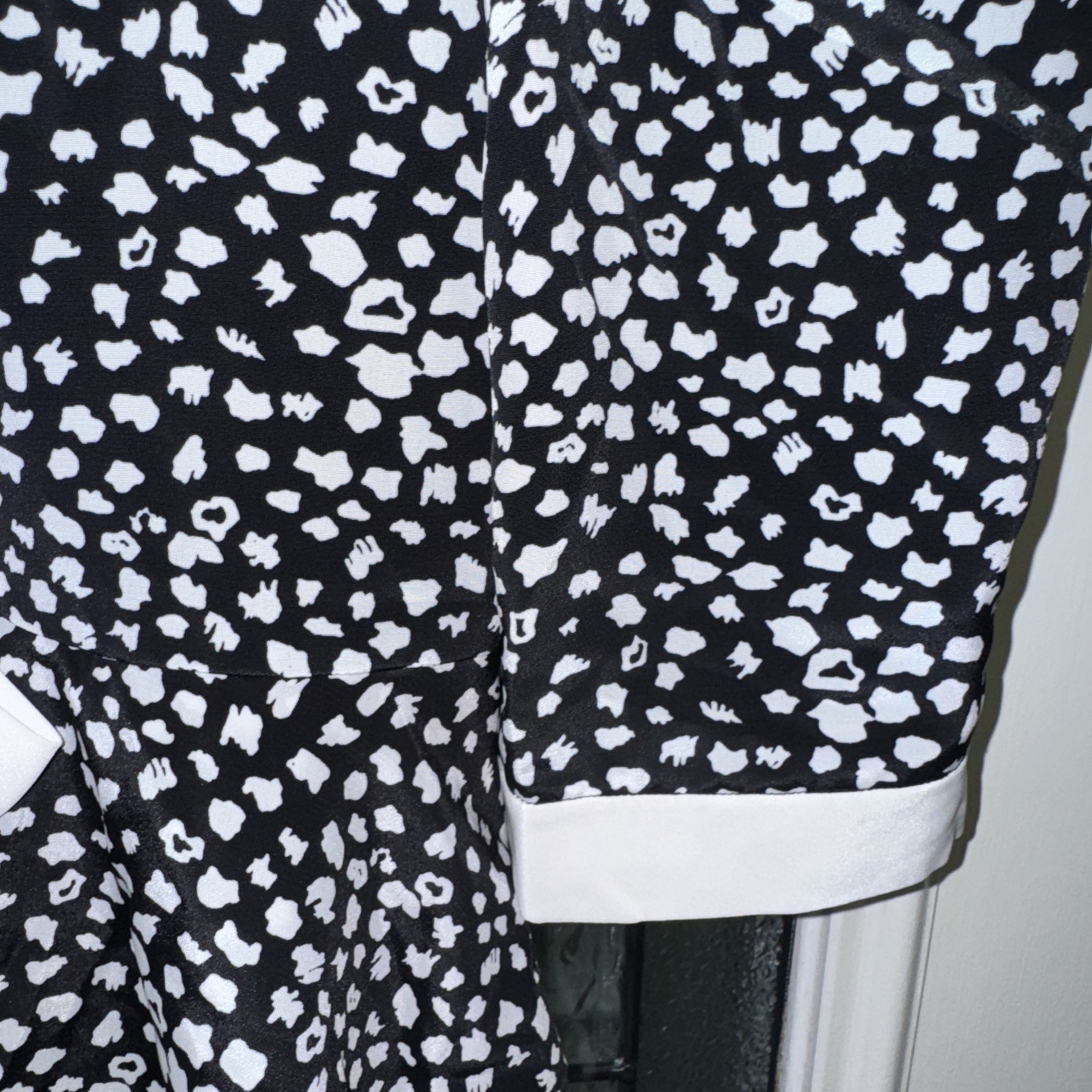 Black White Liz Roberts By Mary Ann Lamonte Vintage Dress Size 14