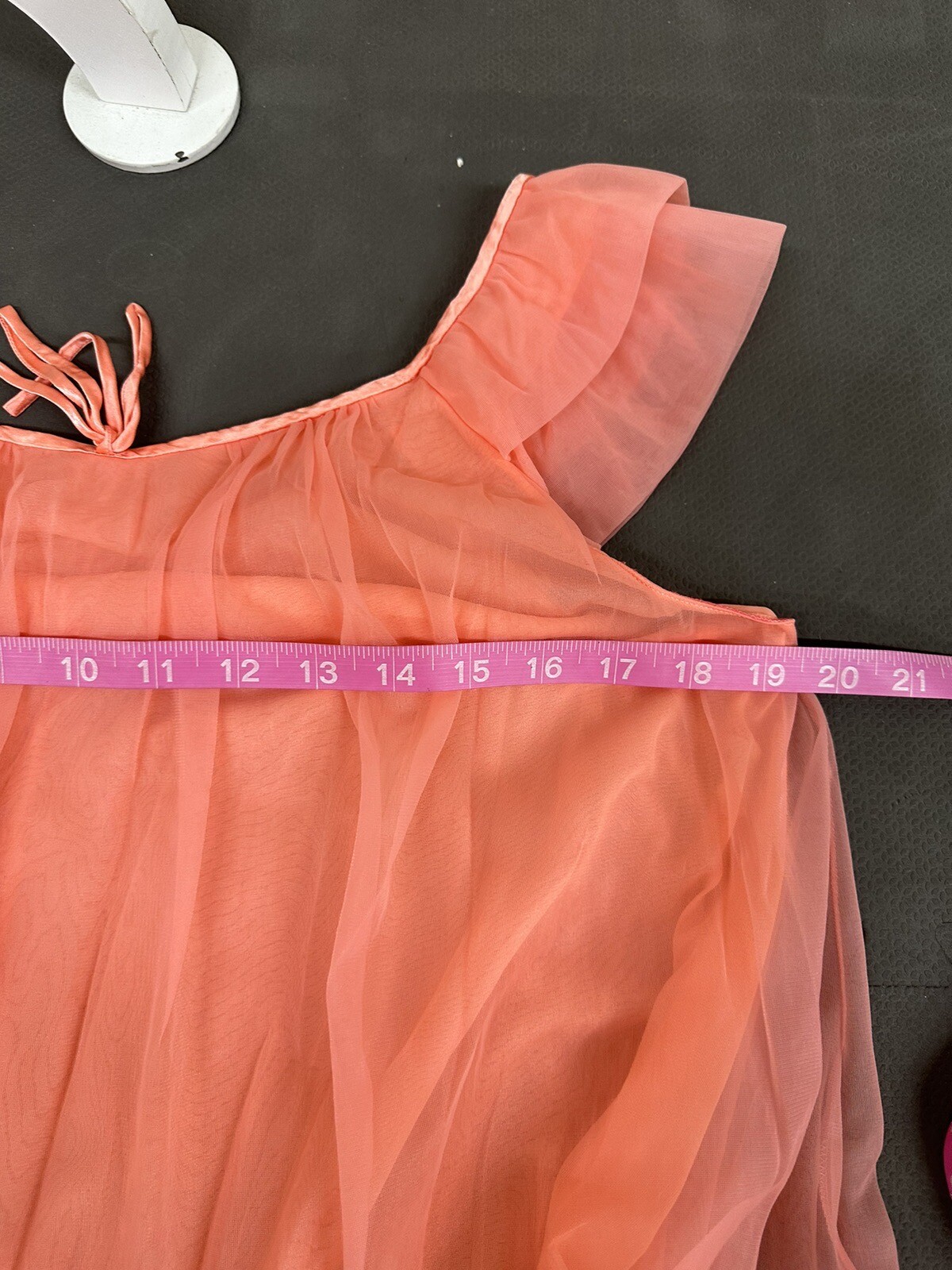 GOSSARD ARTEMIS 3 Piece Vtg Peignoir Robe Nightgown Set Chiffon Nylon Medium FS