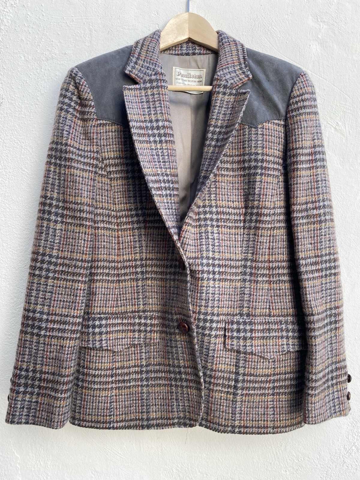 Vintage Pendleton High Grade Western Wear 34 Wool Suede Blazer Jacket