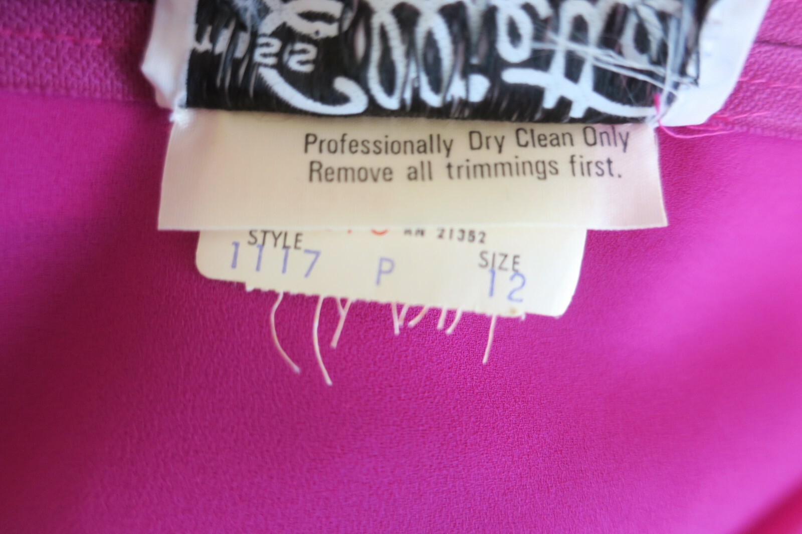 VTG MISS ELLIETTE 12 Pink Gown Pageant Wedding BOLD Pineapple Sleeve FORMAL Prom