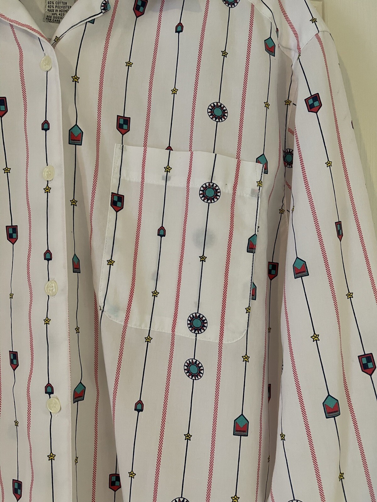 Vintage Levis Travelers 90s Shirt Top White M Women Button Up Western Southwest