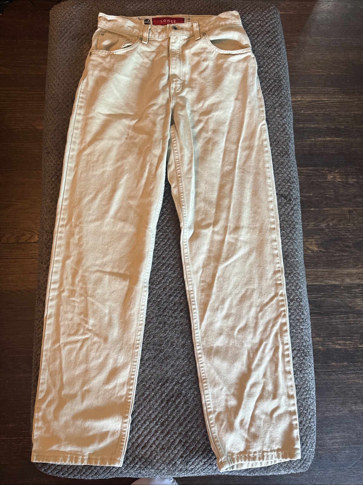 Vtg 90s Levi’s SilverTab Loose Fit Khaki Pants Womens Size 6 Made USA Workwear