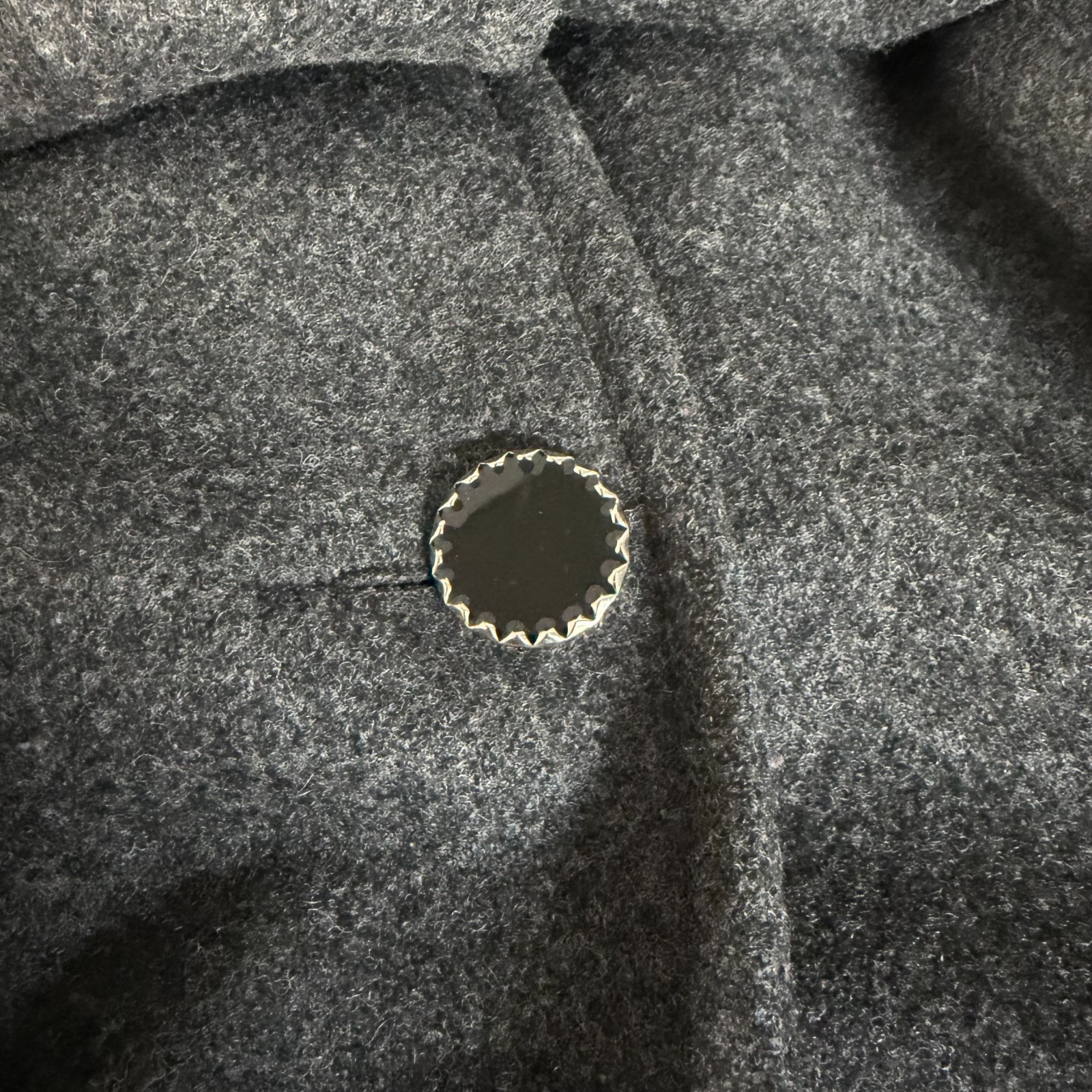 Lady Suzette Womens Vintage Grey Wool Swing Coat 2x/3x? Velvet Trim