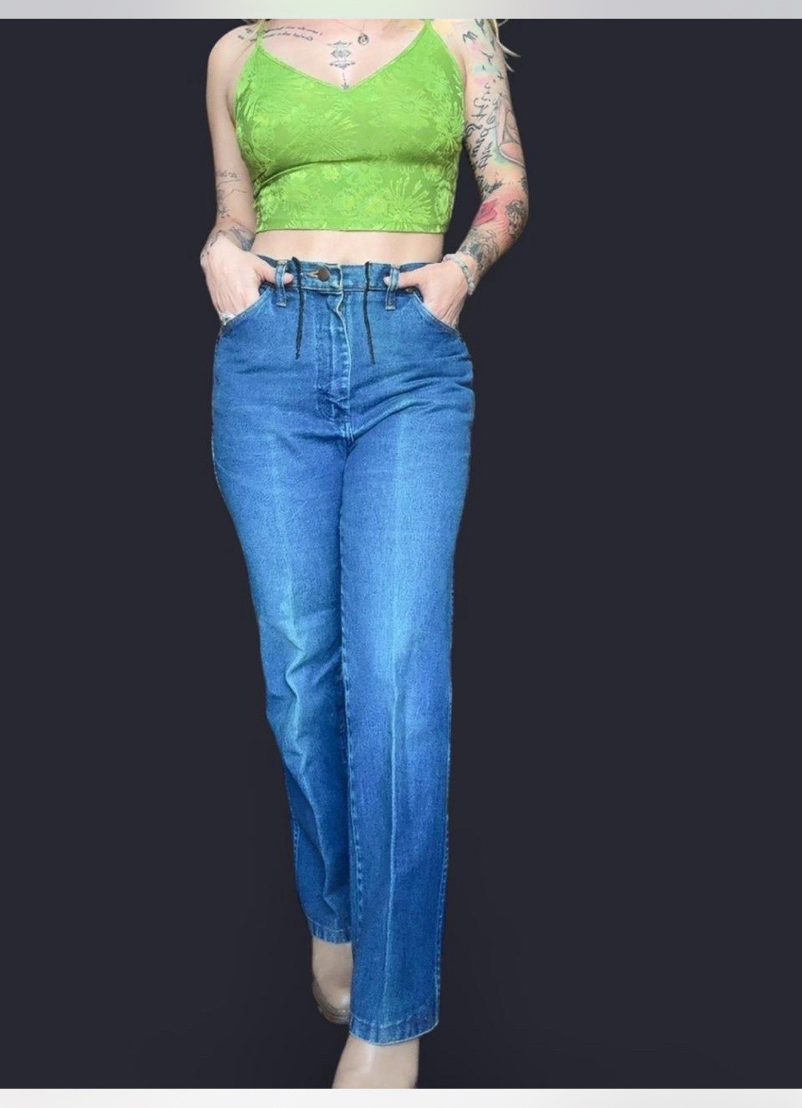 1970’s High Waist Boot-cut Irregular Jeans