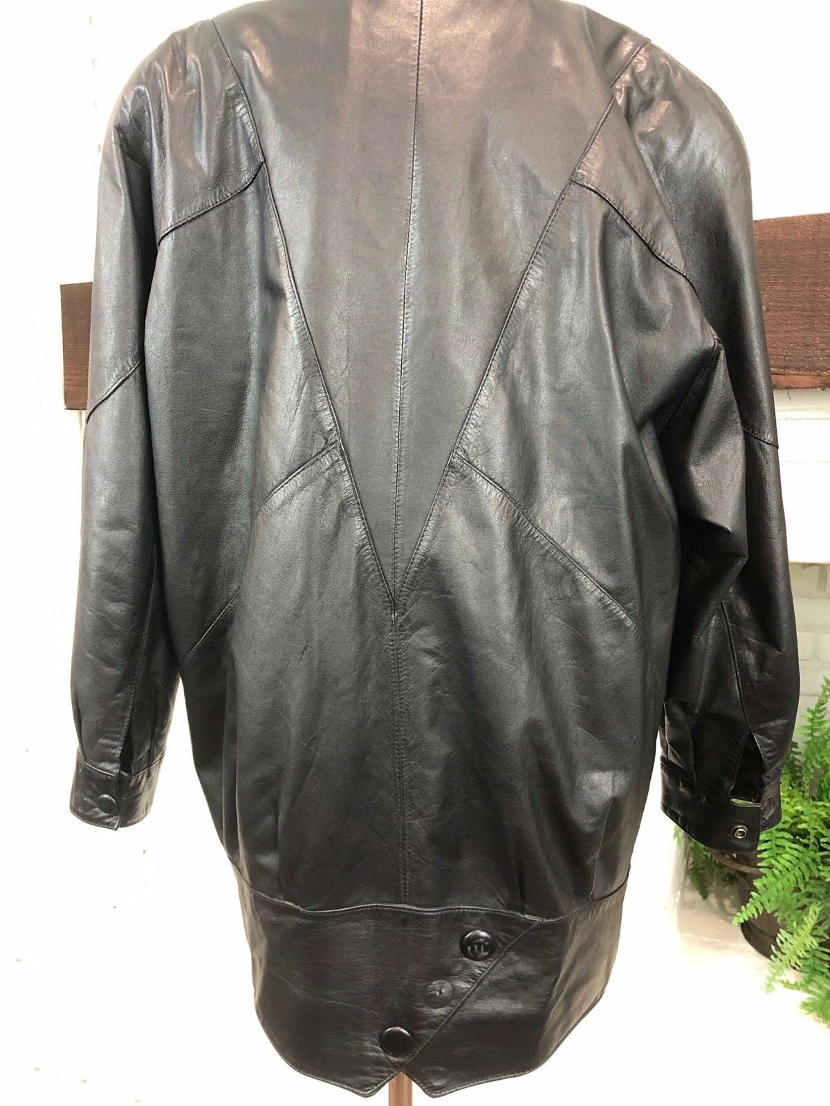 Vintage Wilson Black Leather Jacket Size M Removable Thinsulate Lining