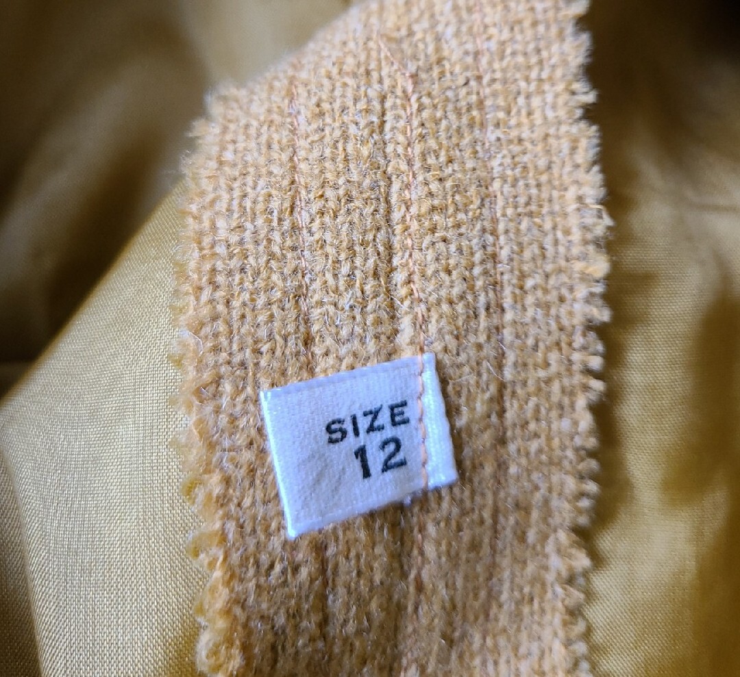 Vintage 1950’s McMullen of Glens Falls NY Gold Wool Dress Womans Size 12