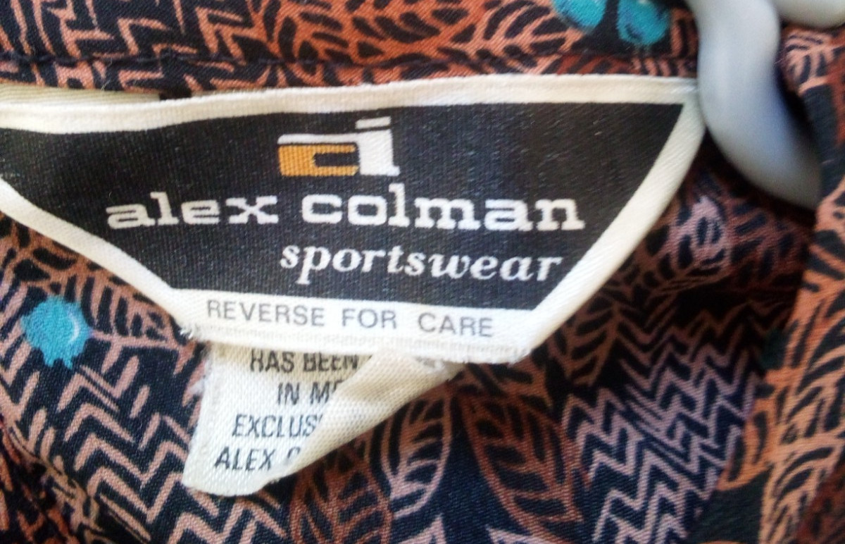 Women’s Vintage Bird-Pattern Blouse by Alex Colman Sportswear