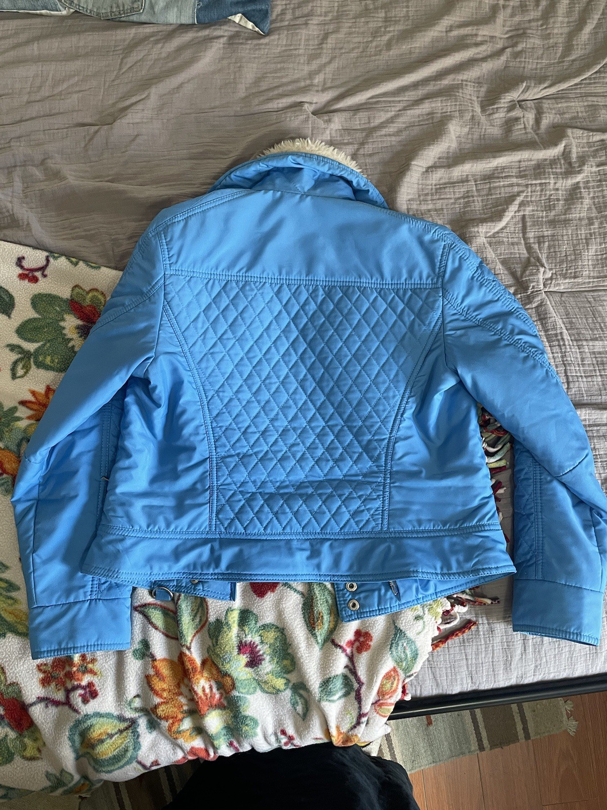 70s Or 80s Vintage Blue Ski Jacket Bomber Medium