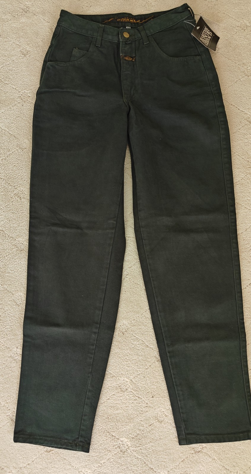 NEW TAGS MARITHE FRANCOIS GIRBAUD PINE GREEN VTG 1990s 7/8 Skinny Cowboy Jeans