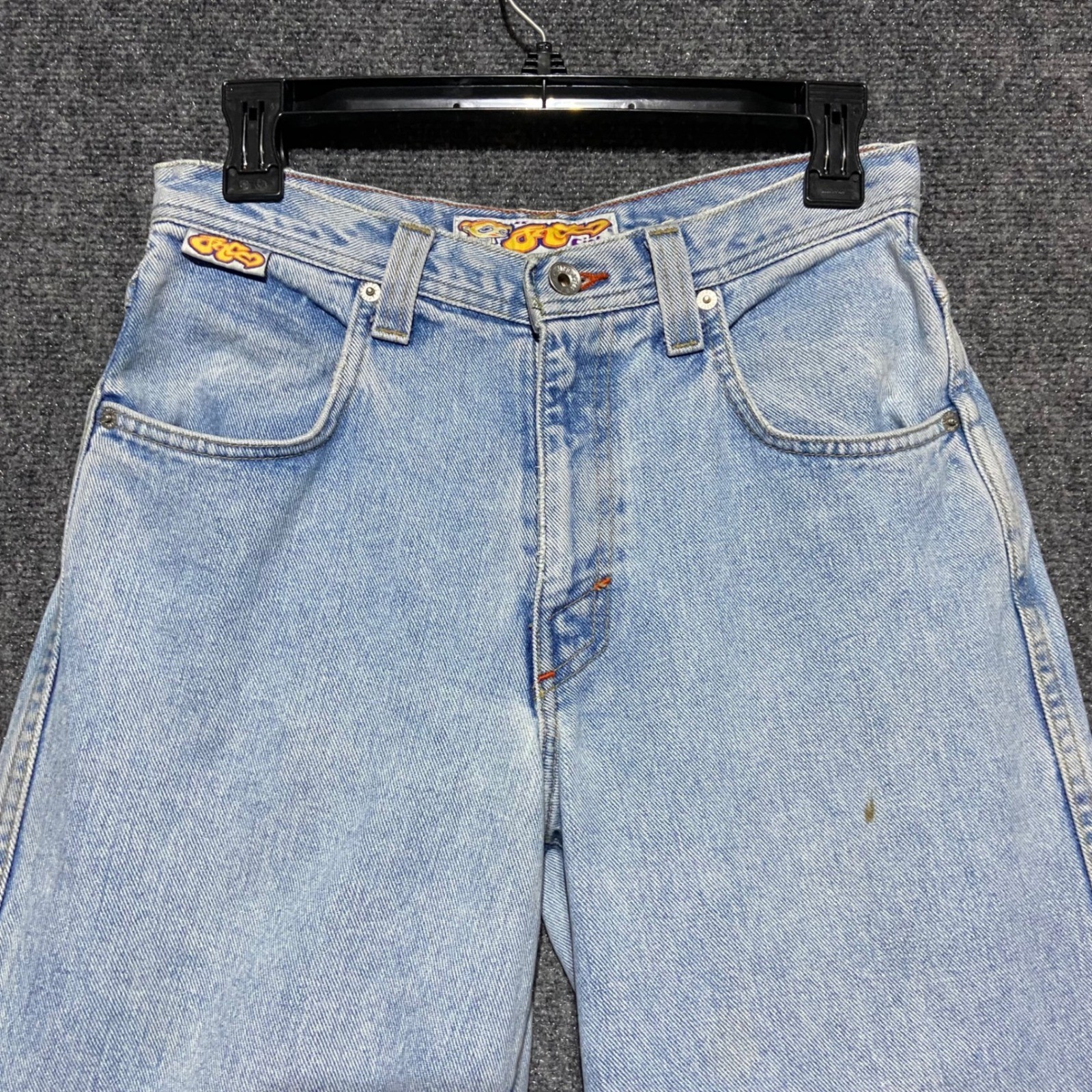 Vintage JNCO Sista Girlie Stuff Wide Leg Jeans Light Wash 90s Skater Size 7 USA