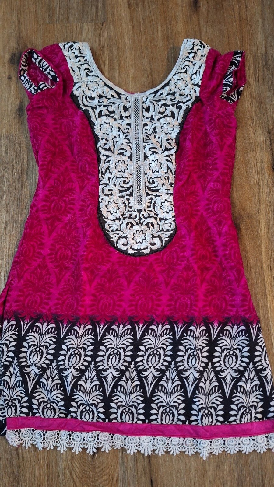 Homemade Dress Floral Embroidered Purple Indigo Y2K Cottagecore Fairy Bloomcore
