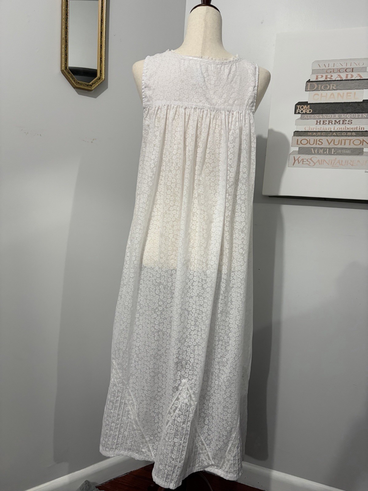 Vintage Eileen West Cotton Blend Nightgown