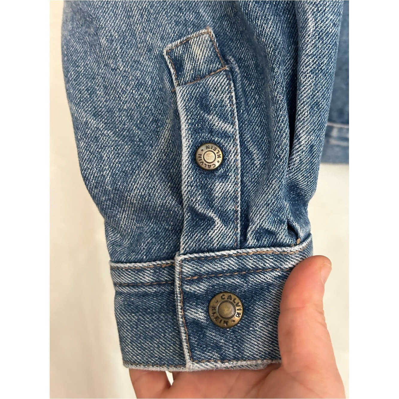 True Vintage Calvin Klein Medium Blue Denim Trucker Jacket