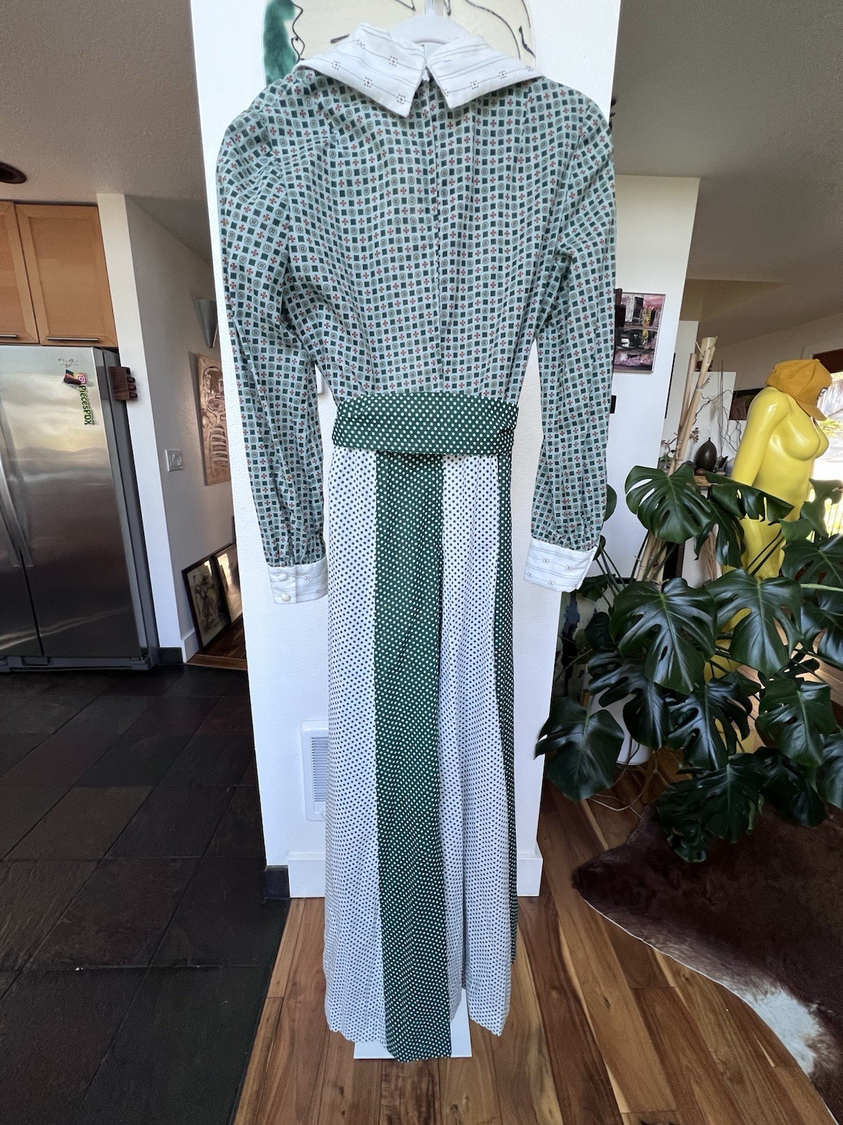 Vintage Eleanor Brenner Couture Handmade One Of A Kind Maxi Dress 1972-1973