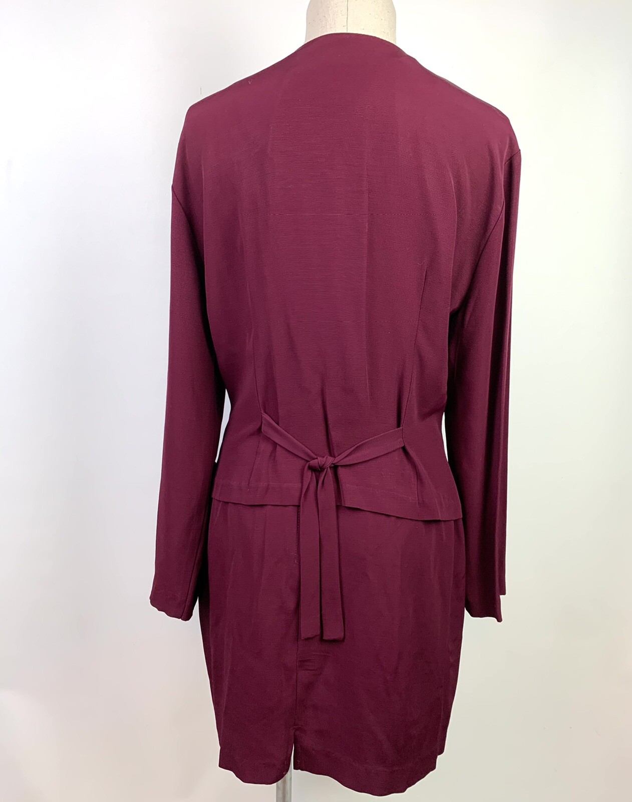 Vintage Blondie And Me 2 piece outfit Suit skirt burgundy Victorian Button Lace