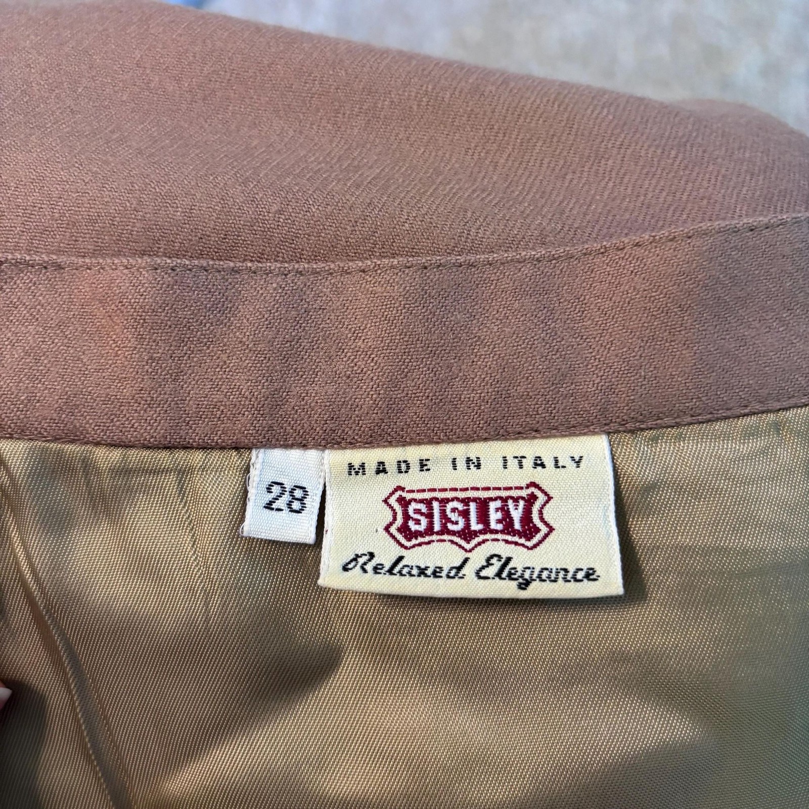 Vintage SISLEY Camel Italian Virgin Wool Wrap Maxi Skirt, 90s Minimalist, Size 6