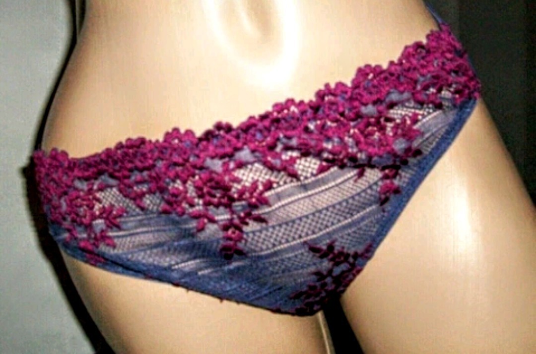 Vtg WACOAL💜Purple Nylon Sheer Secret Bikini Panties Panty 8 XL