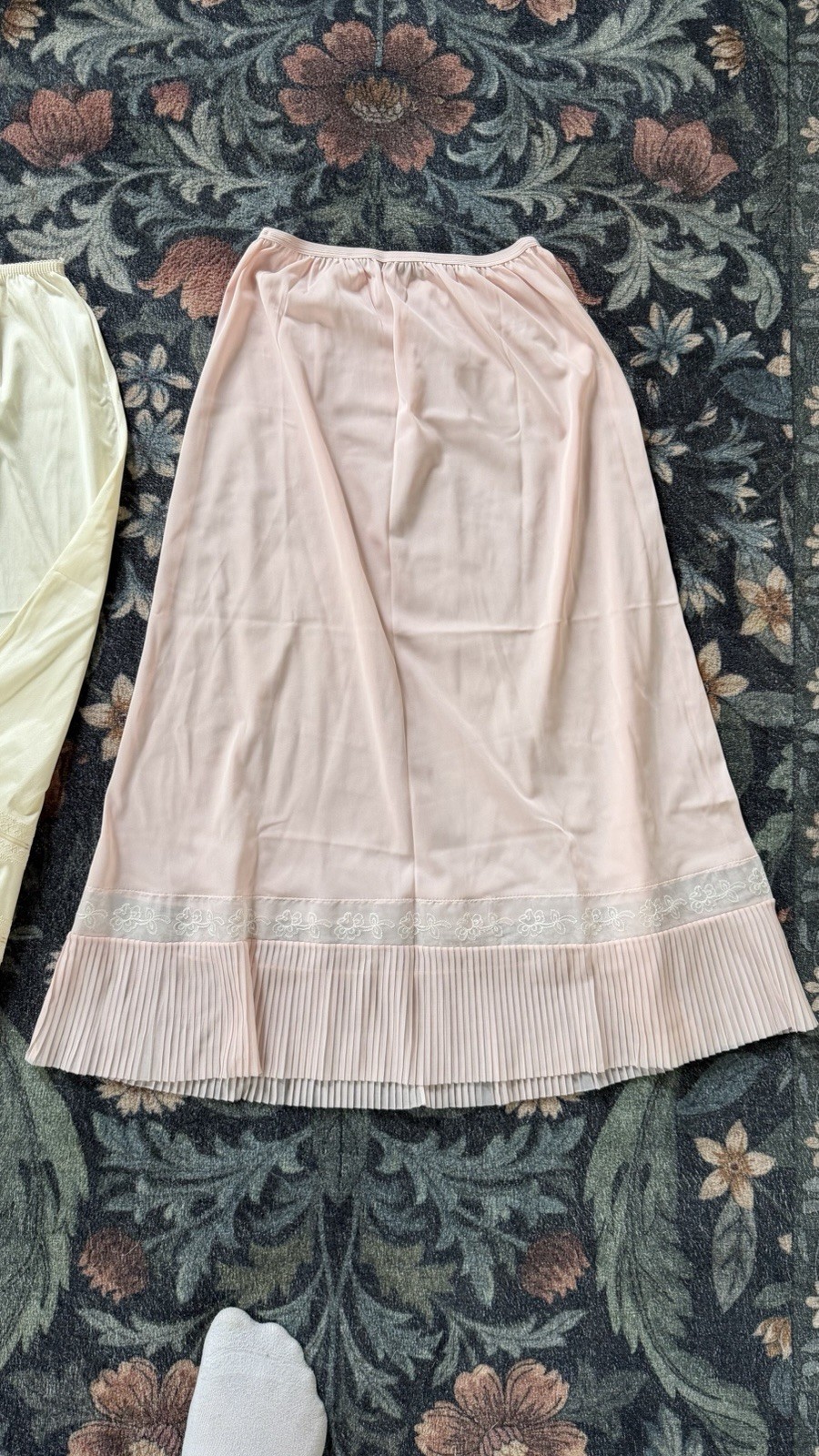 Vintage Nylon Slip Skirt Lot of 4 Midi Full Length Lingerie Intimates M L XL