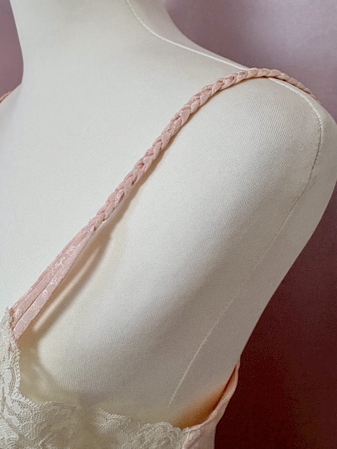 Vintage 1980s Victoria’s Secret Pink Satin Lace Teddy Lingerie Kawaii