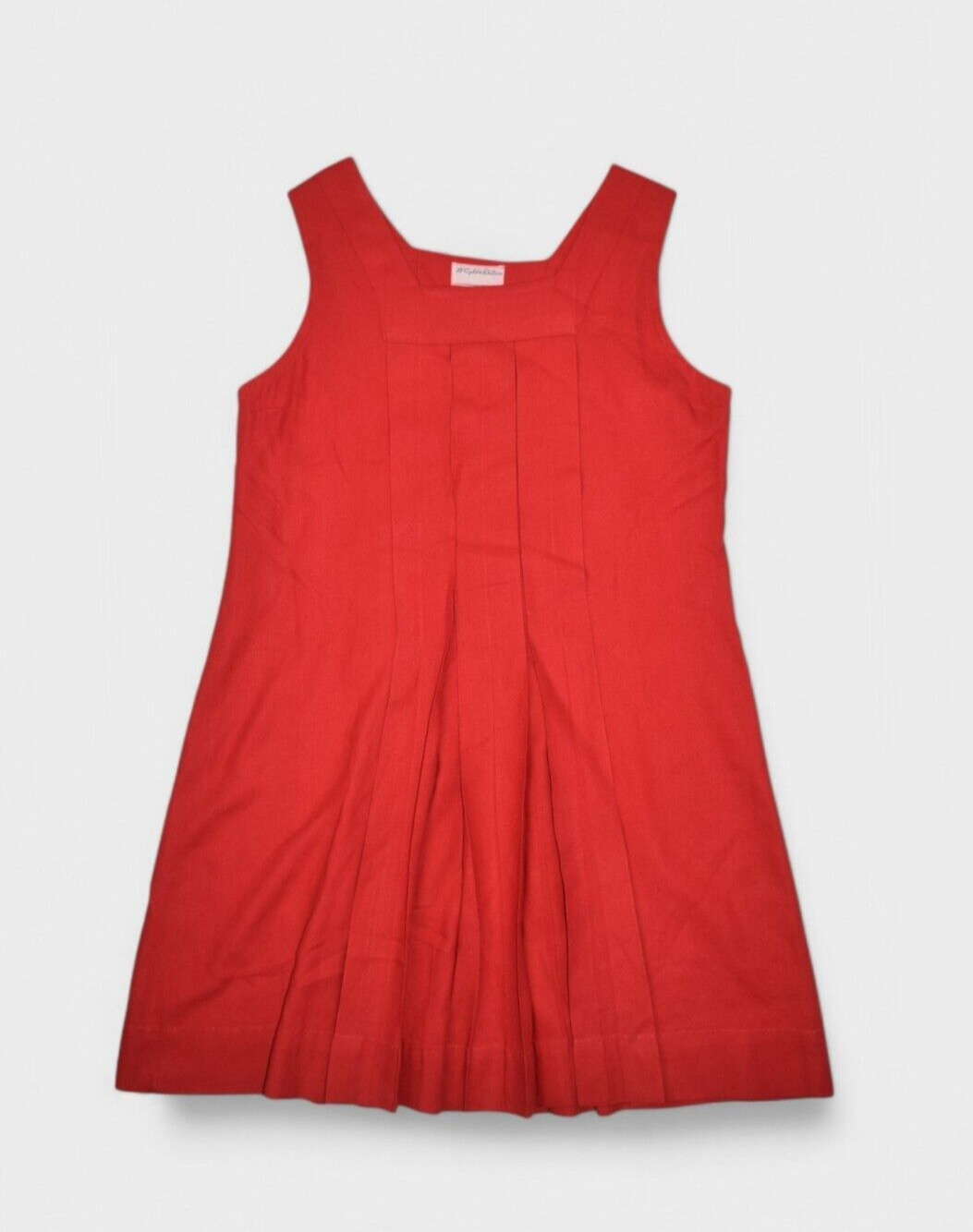 Vintage Wright Ditson Dress Womens 14 Red Pleated Tennis Mini Sleeveless Flare