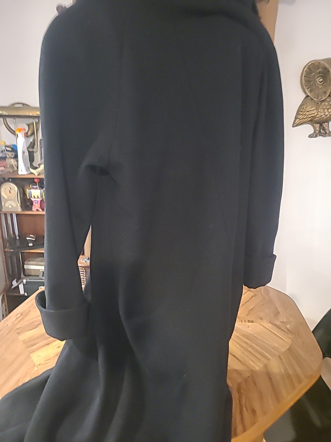 Rare Vintage Donnybrook Rabbit Fur Lined Hood Full Length Wool Coat Sz 8 Vintage
