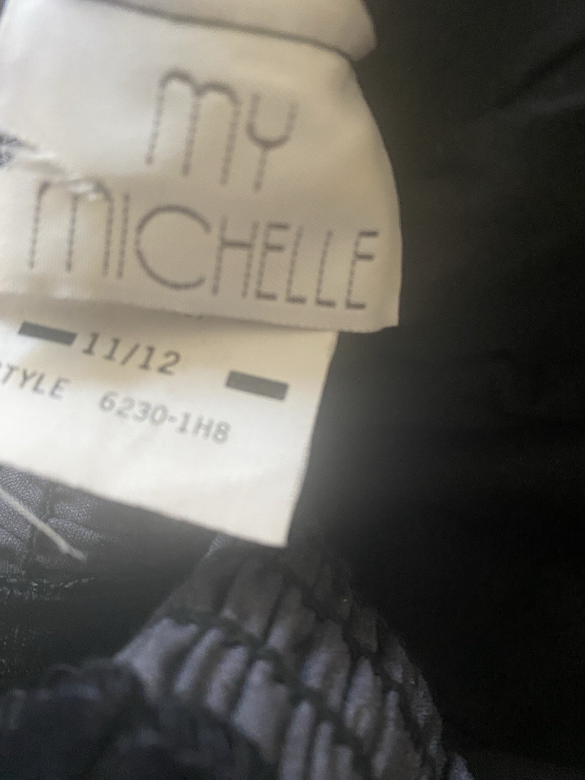VTG Y2K My Michelle Strapless Black Velvet Bodice Polka Dot Tiered Dress 11/12