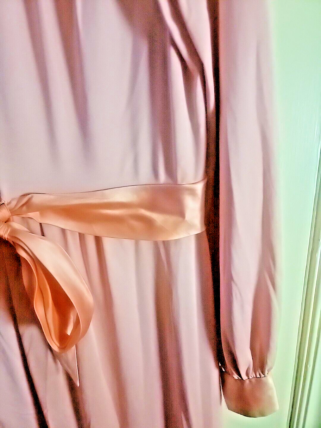 VTG LOUNGEWEAR BY ARTEMIS GOSSARD NIGHTGOWN CORAL WITH SATIN TRIM
