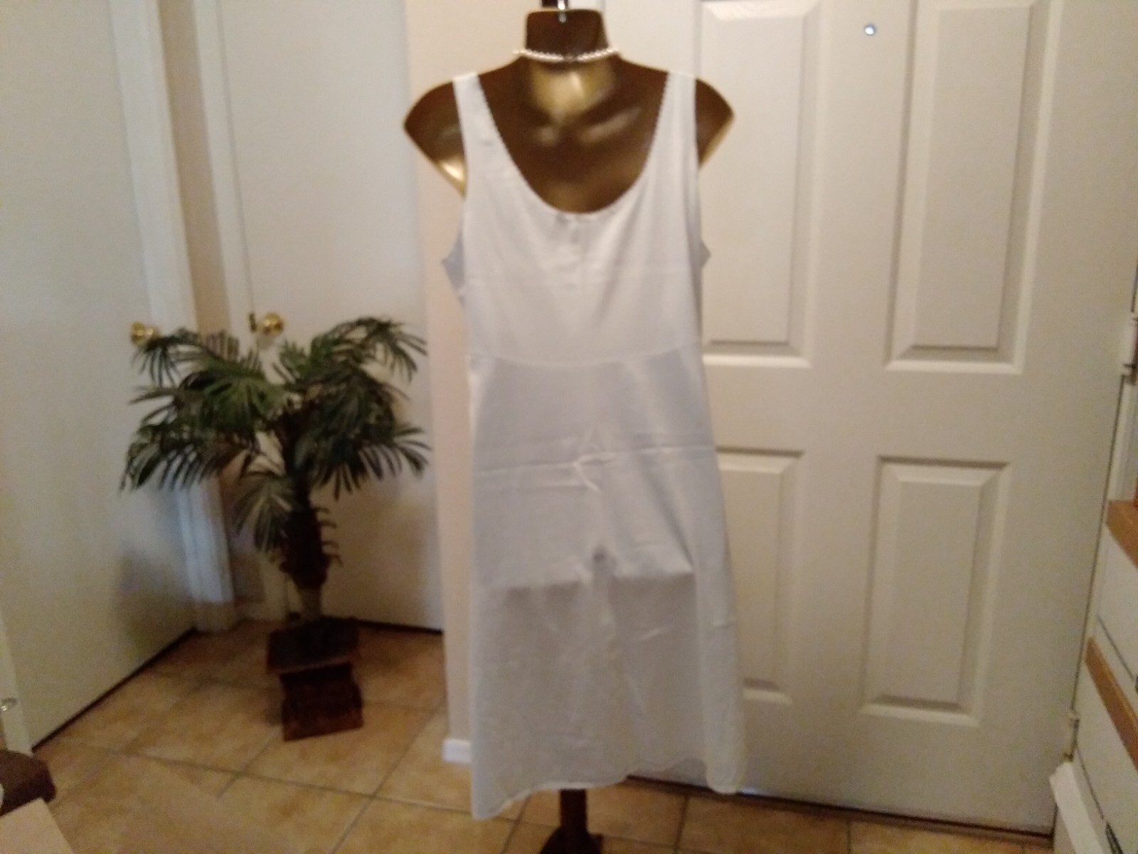 Slip Vintage Full Slip Dress Chemise European SZ L DESIREE Pale Blue w/Lace