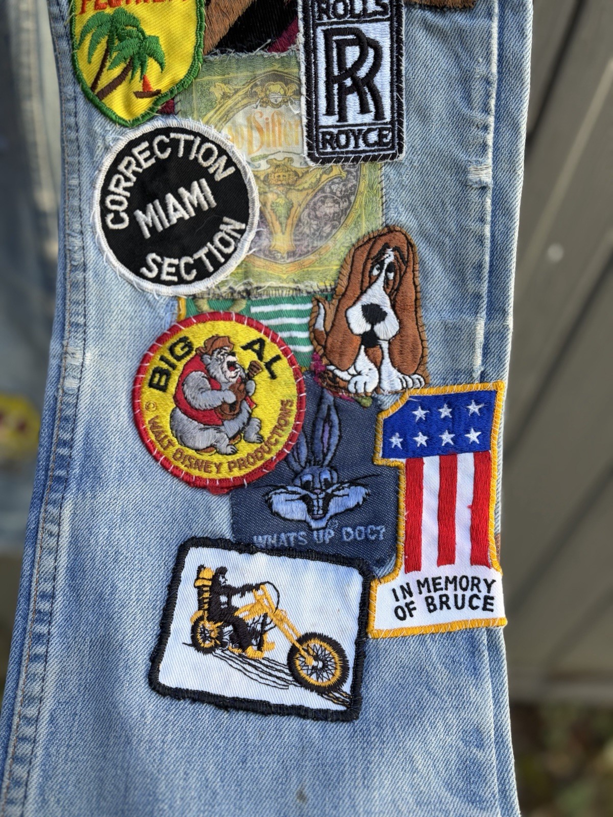 Vintage 1970s Levi Patchwork Denim Bohemian Hippie Jeans Glam Rocker 30×34