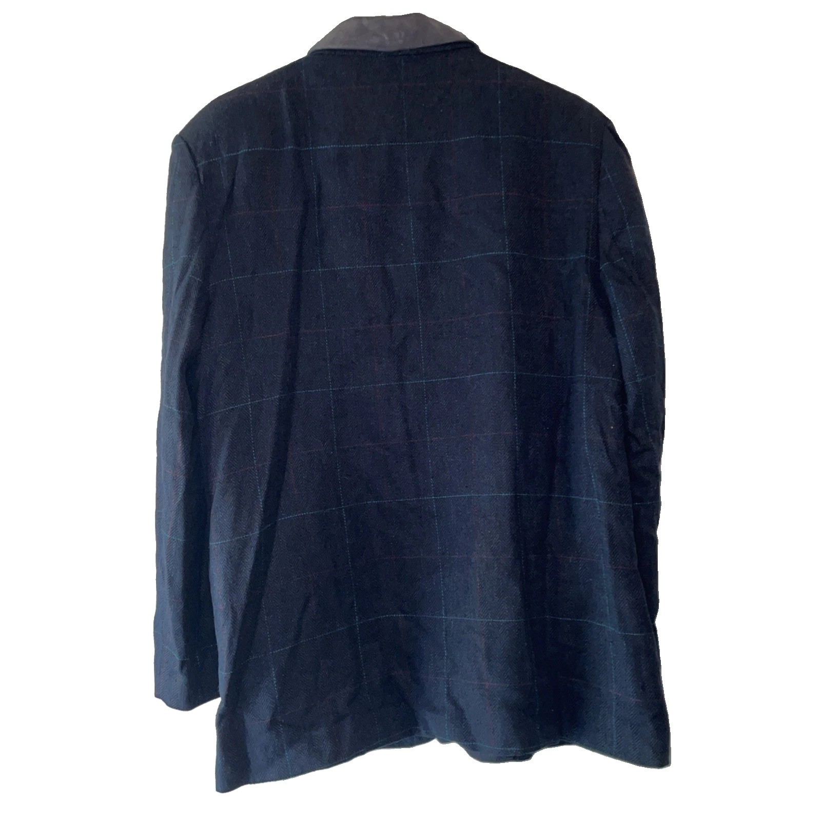 Women’s George A LTD Vintage Size Medium Silk Plaid Blazer Jacket Lined