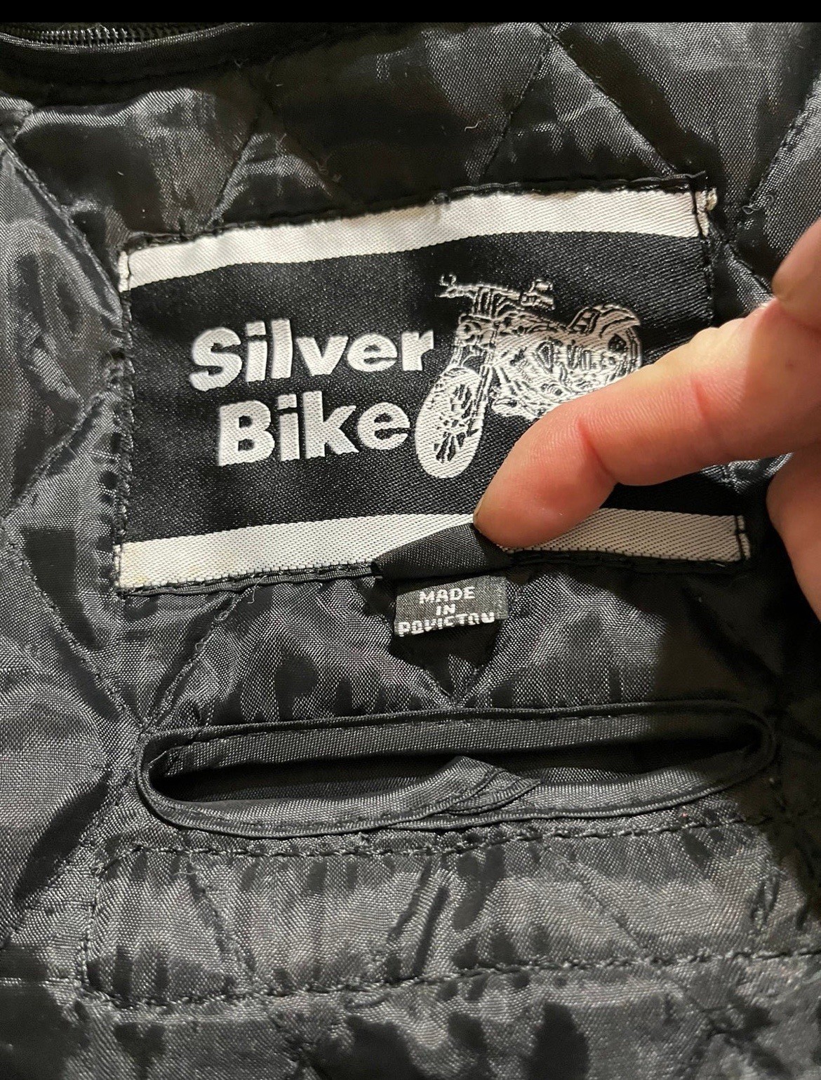 Vintage Retro 1980-90’s Motorcycle Silver Bike Leather Braided size large women