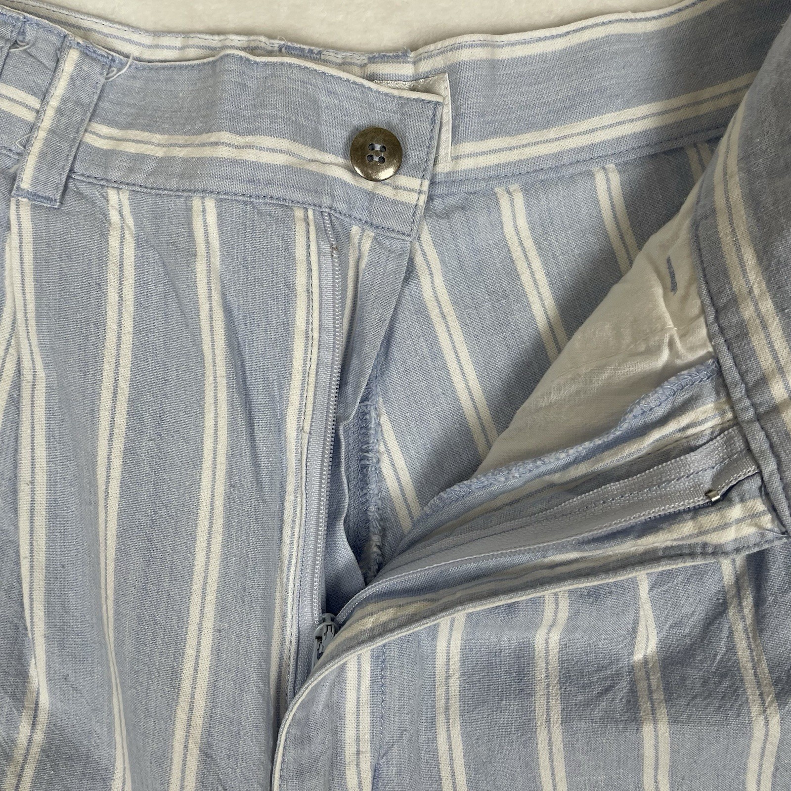 AJ Brandon 80’s Pleated Shorts(13/14) and Shirt(L) Vintage Set Blue and White