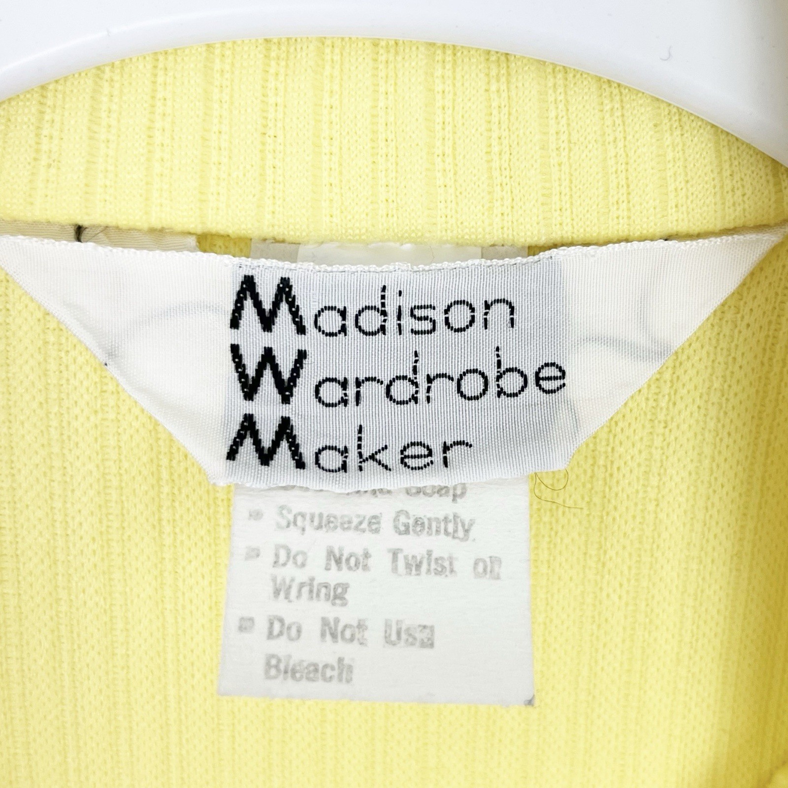 Madison Wardrobe Maker Vintage Yellow Ribbed Pantsuit 70s Chic Retro Set