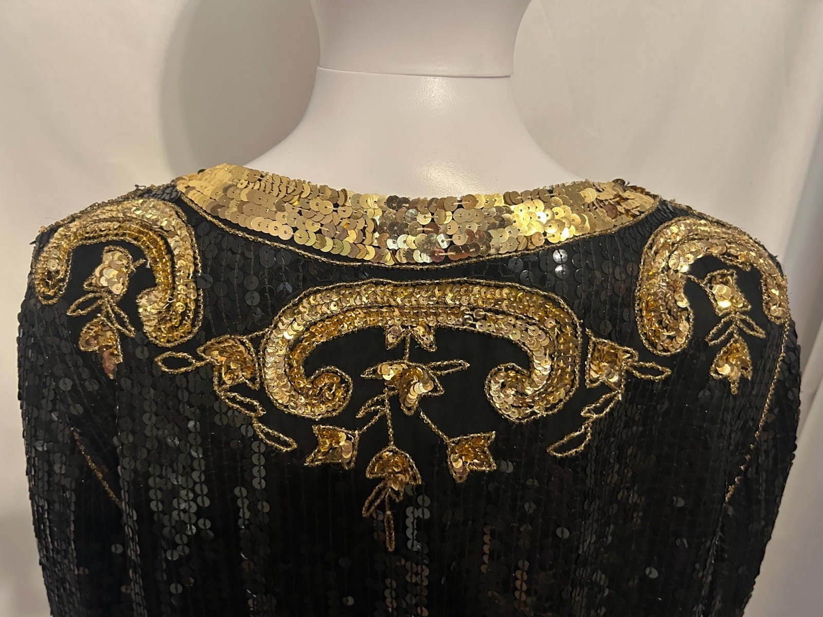 Rare Vintage Jean for Joseph Le Bon Sz S Beaded Silk Sequin Jacket Whimsigoth