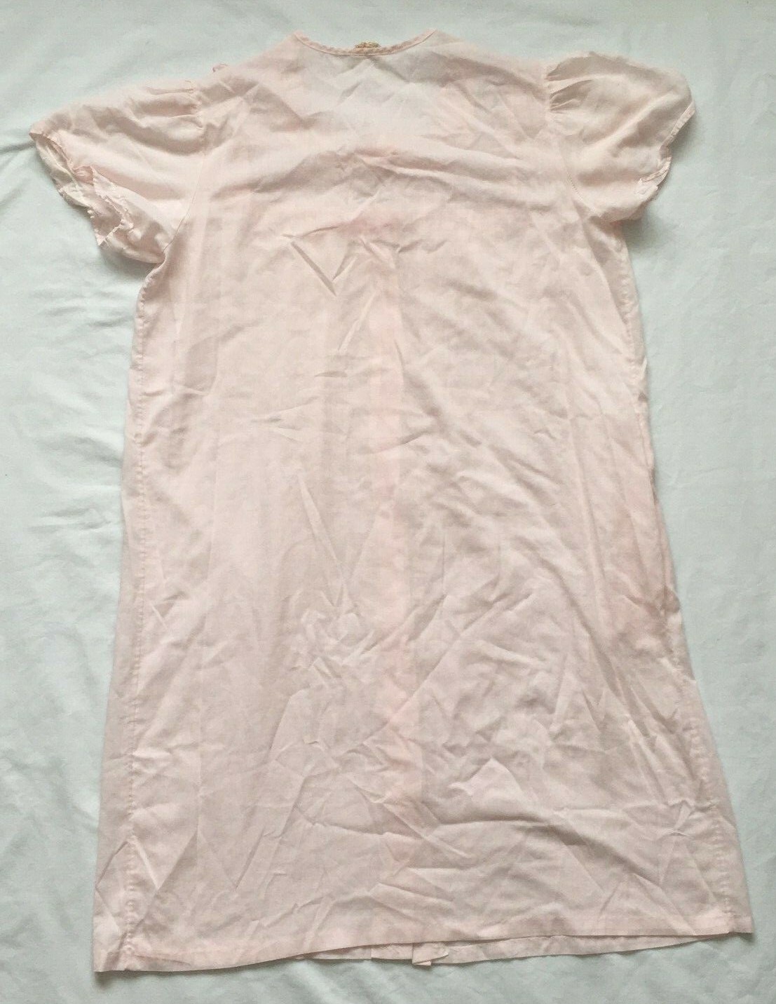 VTG Nice 'n Easy Pyjama PJ light pink size Medium M Embroidered