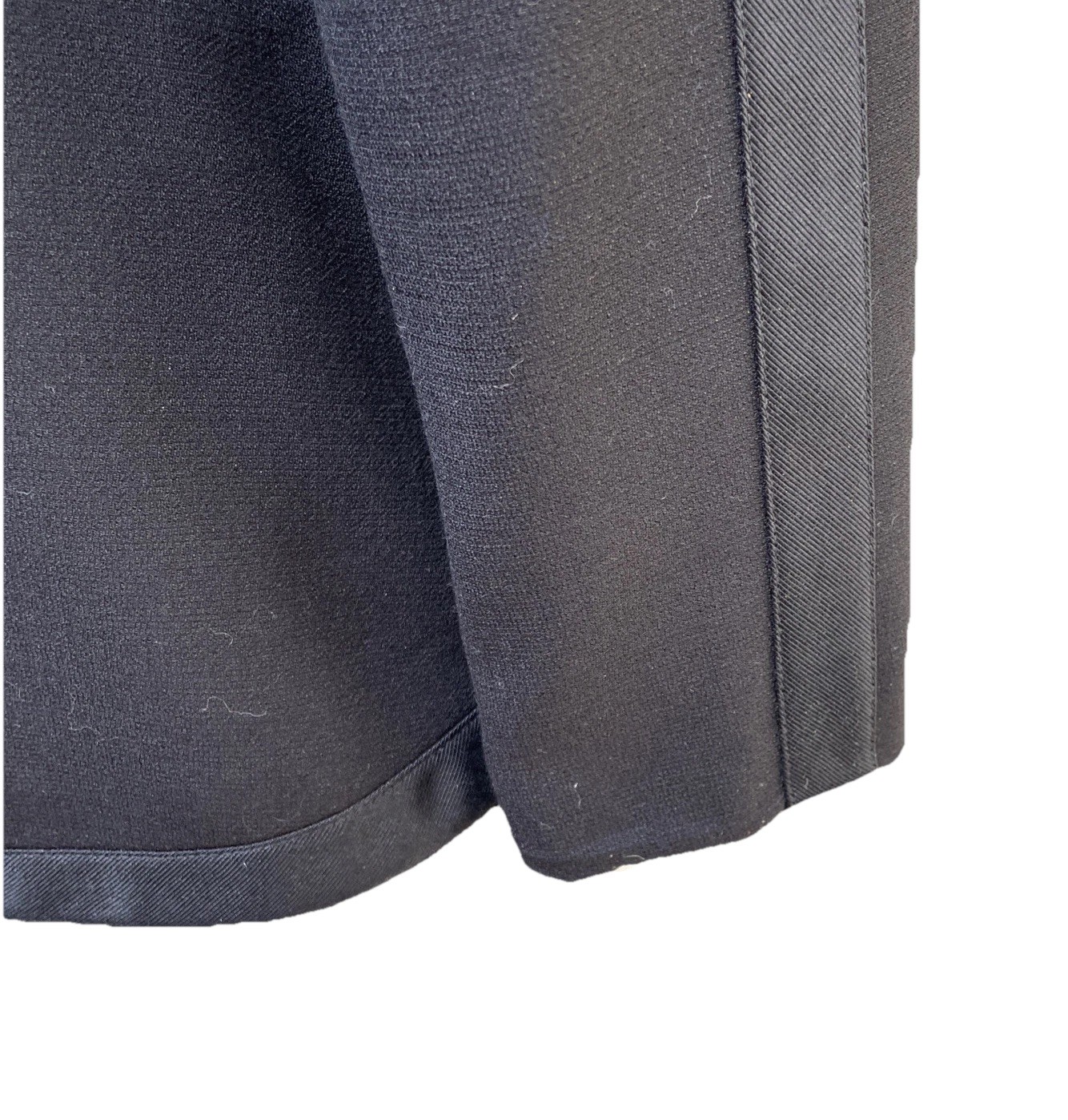 VNTG Rena Lange Structured Black Wool & Silk Blazer Jacket US4/ FR36/ GB08