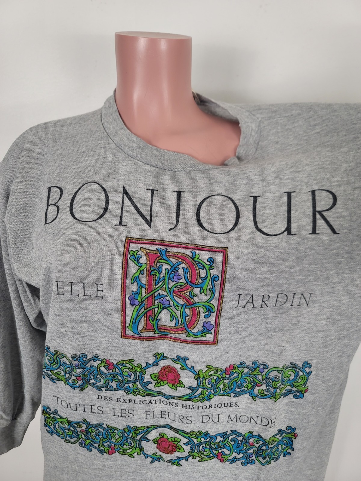 Vintage 80s 90’s Bonjour International Sweatshirt Nightgown Dress Women’s Large