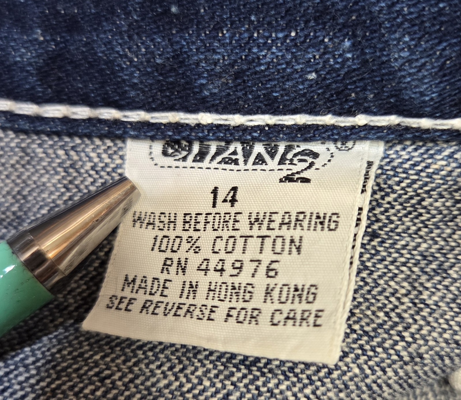 Vintage Gitano size 14 see measurements Denim White Stitching A Line Skirt 80’s