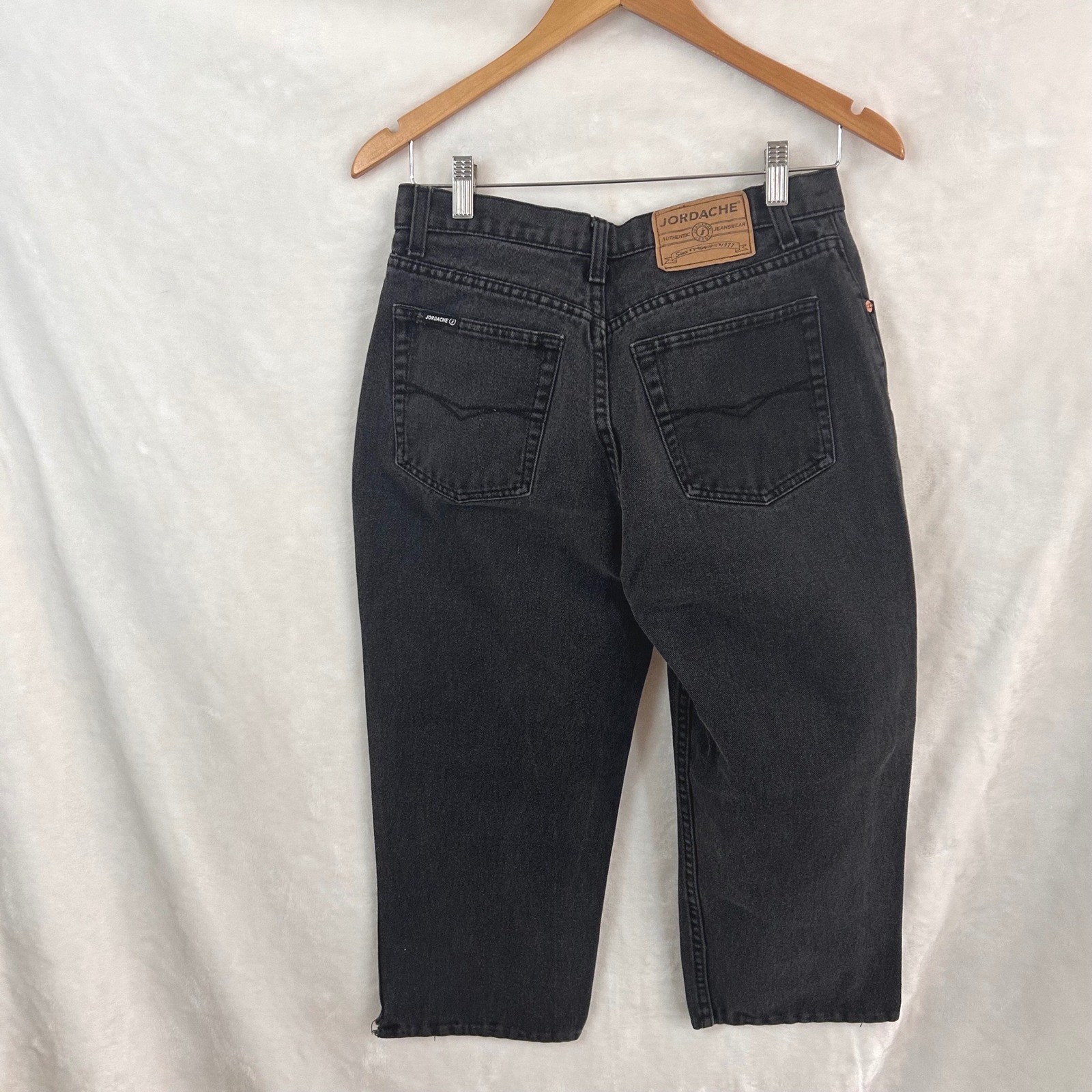 Jordache Vintage High Waisted Straight Leg Jeans Faded Black Size 11/12 *READ