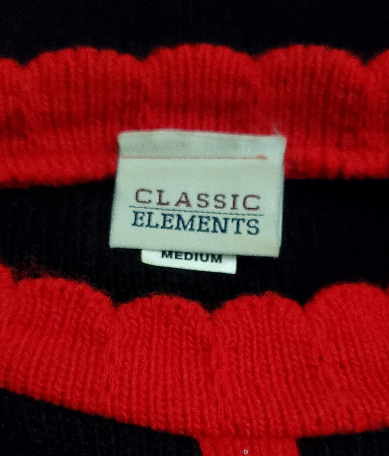 Vintage 90s CLASSIC ELEMENTS Holiday Christmas Cute Ugly Sweater Pullover Medium
