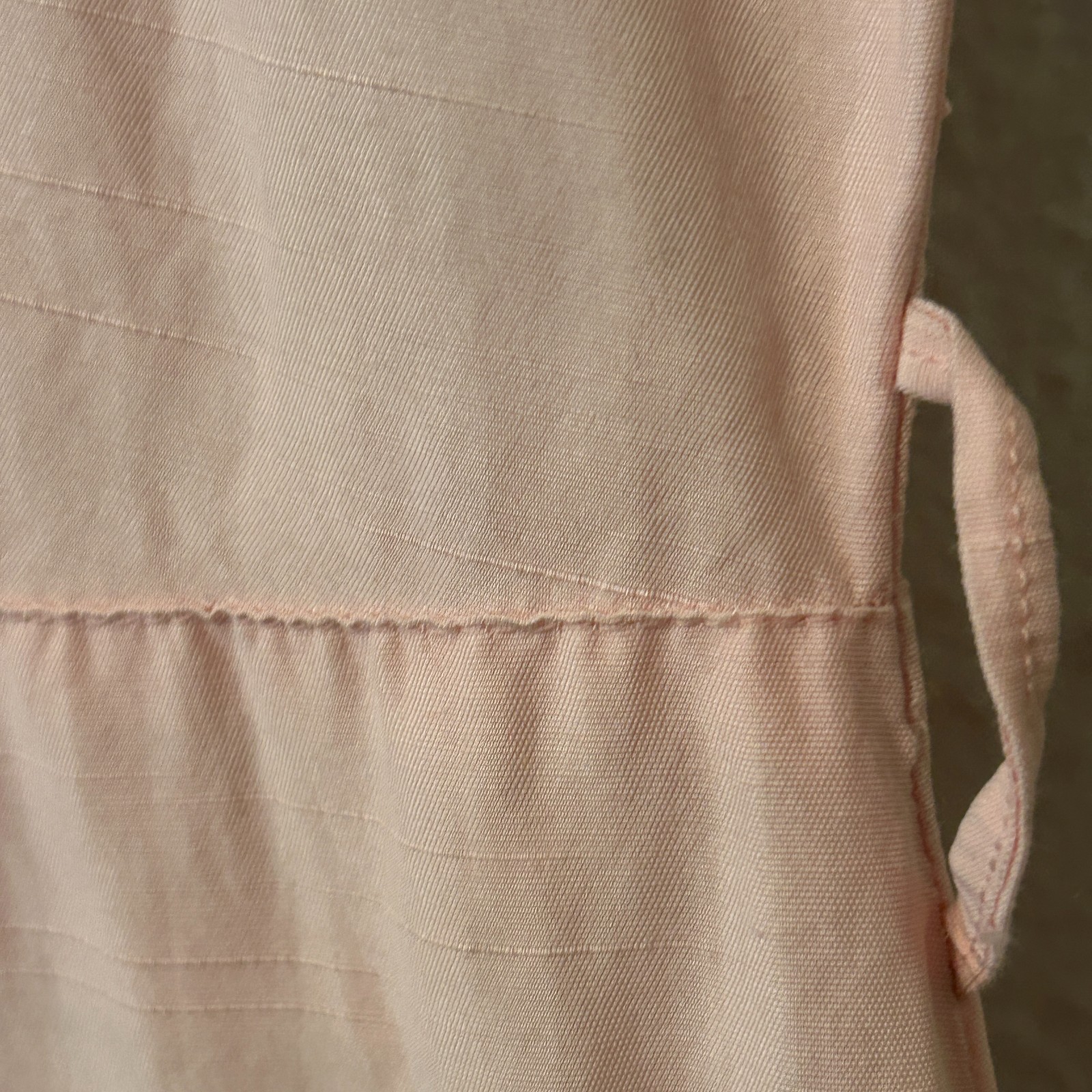 Vtg 1940s 50s Womens Sz L Pink Day Dress Rockabilly VLV Textured Rayon