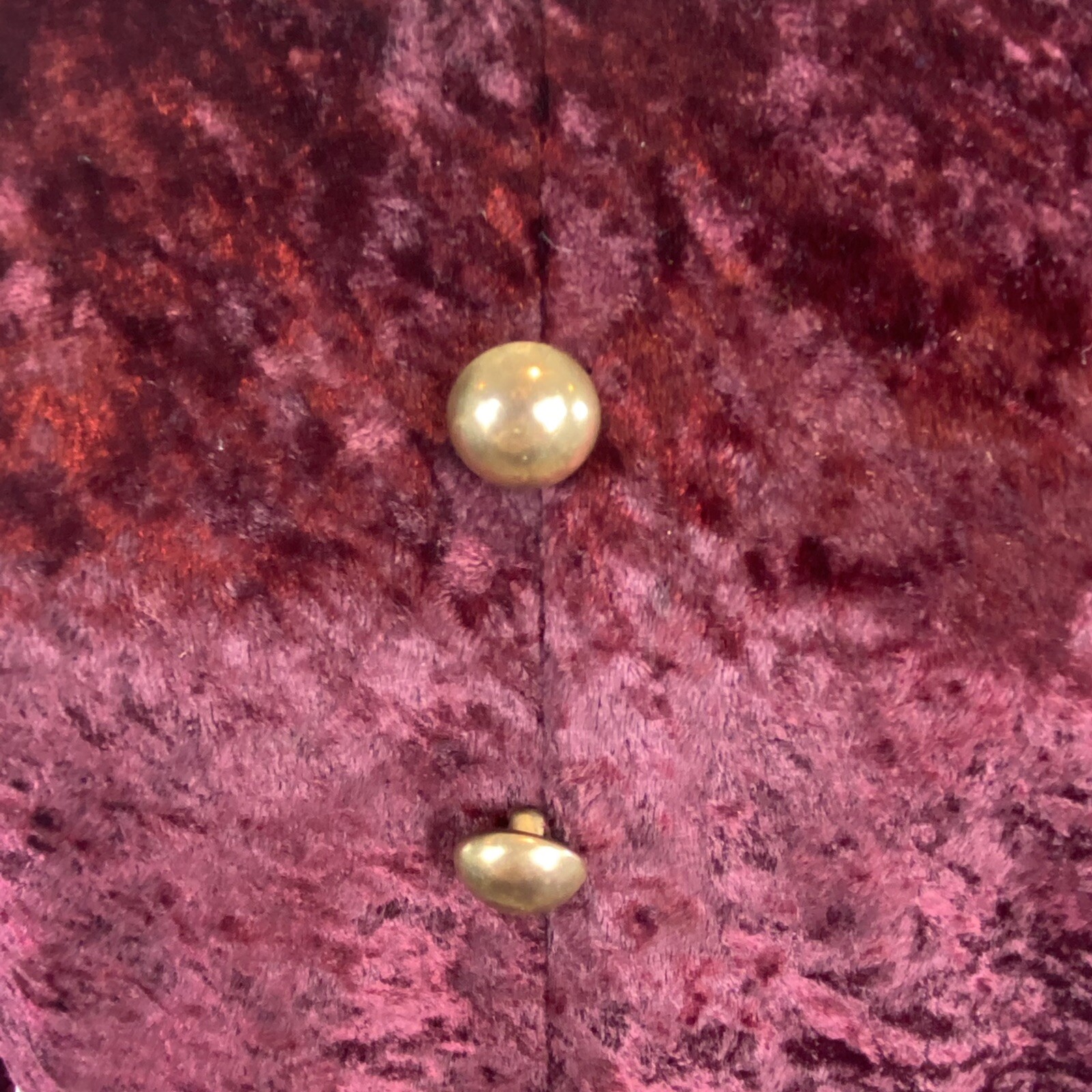 VTG Brett Alixander Womans Crushed Velvet Dress Size 12 Maroon Tie Back