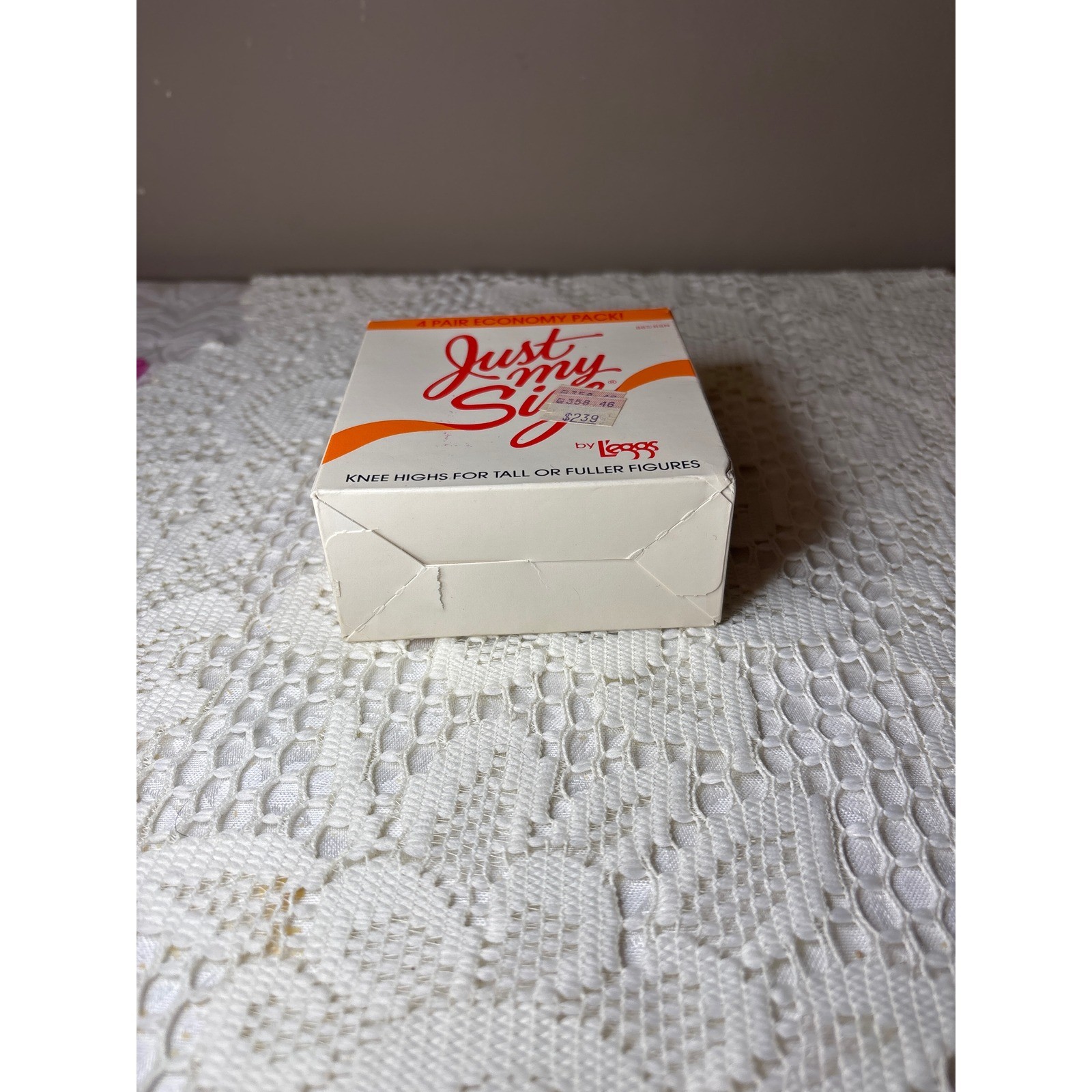 VTG Just My Size by L’eggs Knee Highs 4 Pair Economy Pack Queen Tall Suntan NOS
