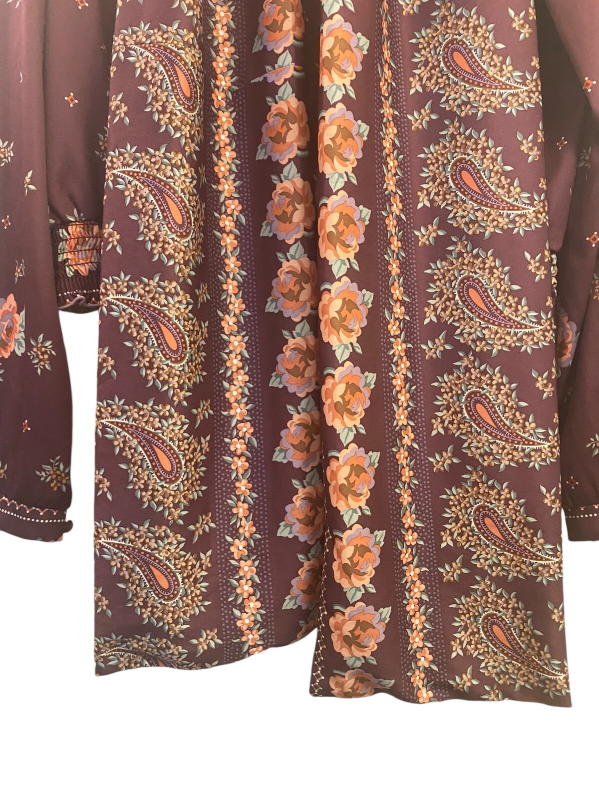 Vintage 1970’s Floral Peasant Top Skirt & Sash Rare See all pics Size 12 Medium