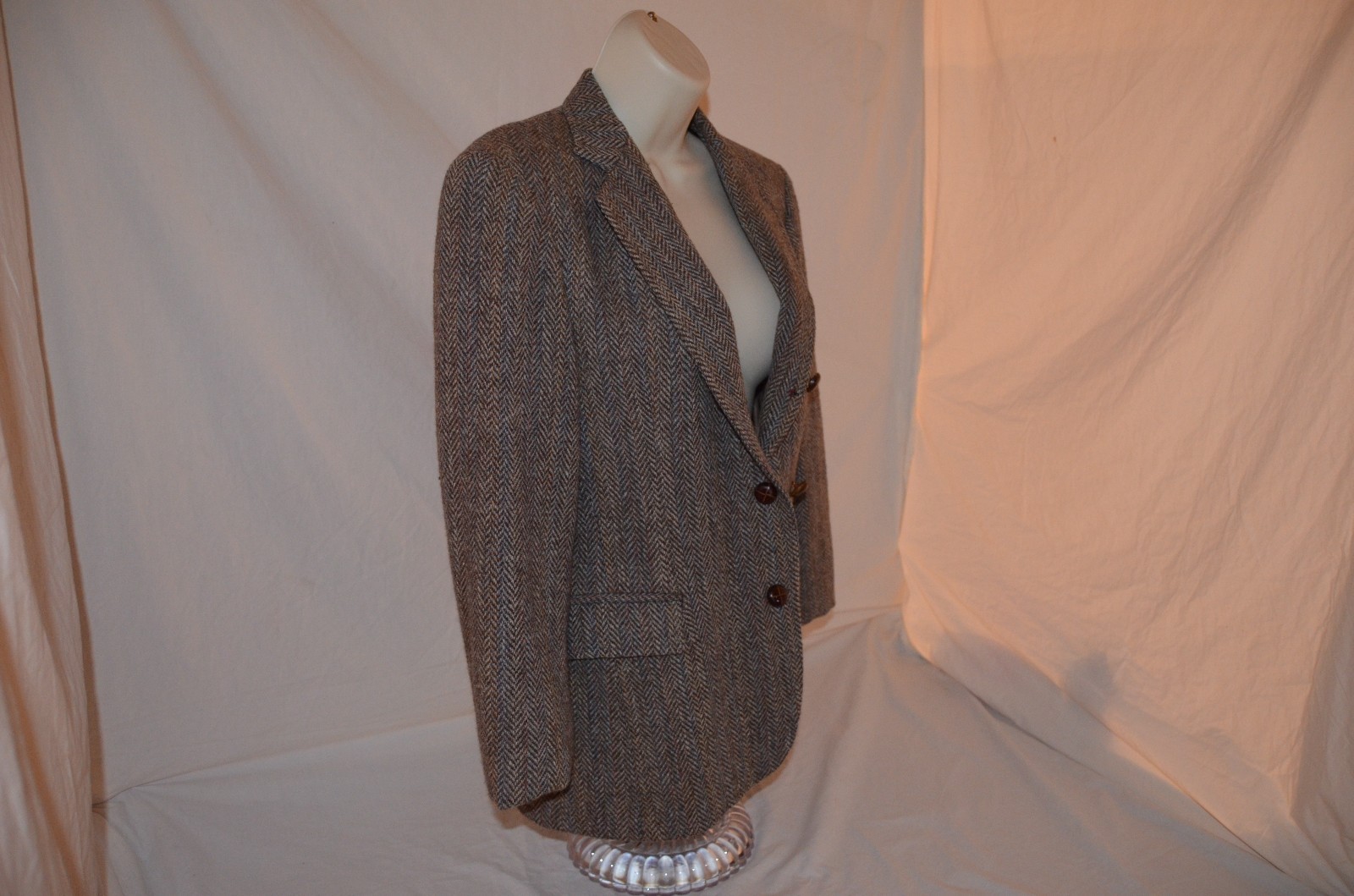 VTG 70s Lady Hardwick Harris Tweed Coat Scottish Wool Women’s 8 Made in USA